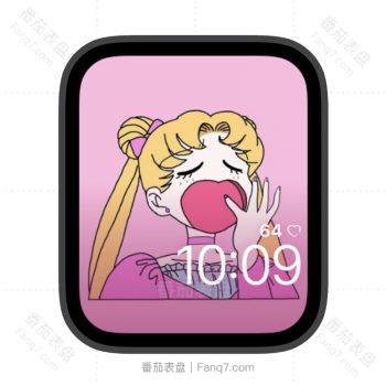 魔法少女粉红苹果iwatch壁纸表盘.watchface