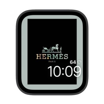 herms爱马仕浅绿黑方LOGO苹果iwatch壁纸表盘.watchface
