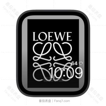 LOWEW罗意威黑白苹果iwatch壁纸表盘.watchface
