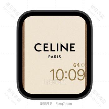 CELINE思琳纸淡黄LOGO苹果iwatch壁纸表盘.watchface