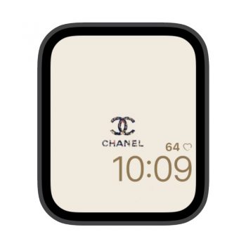 CHANEL香奈儿纸淡 黄LOGO苹果iwatch壁纸表盘.watchface