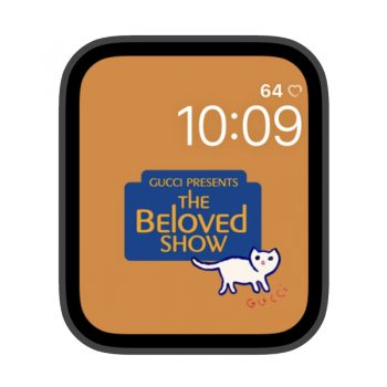 GUCCI古驰小猫橙蓝苹果iwatch壁纸表盘.watchface