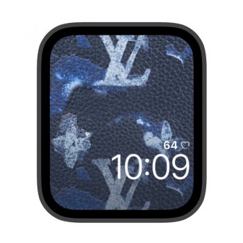 LV深蓝皮质印LOGO苹果iwatch壁纸表盘.watchface