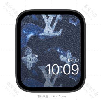 LV深蓝皮质印LOGO苹果iwatch壁纸表盘.watchface