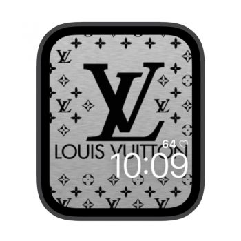 LV印花纸质黑白大LOGO苹果iwatch壁纸表盘.watchface