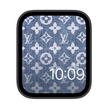 LV牛仔蓝印花LOGO苹果iwatch壁纸表盘.watchface