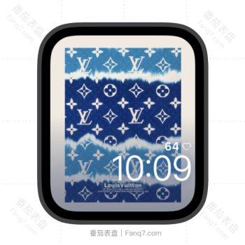 LV印花LOGO海纹蓝湛详见苹果iwatch壁纸表盘.watchface