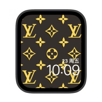 LV印花棕金经典苹果iwatch壁纸表盘.watchface
