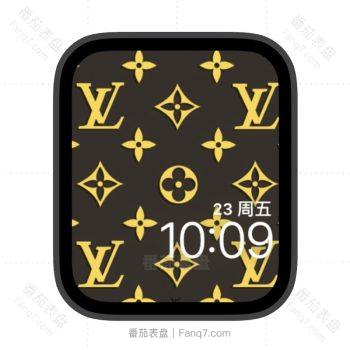 LV印花棕金经典苹果iwatch壁纸表盘.watchface