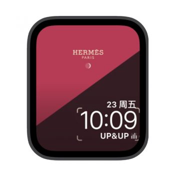 heimes爱马仕酒红斜切苹果iwatch壁纸表盘.watchface