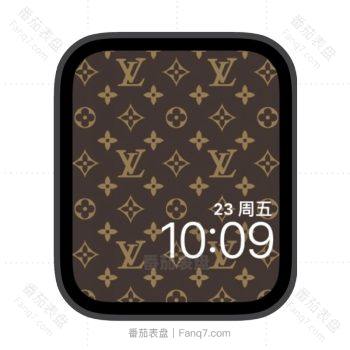 LV经典棕皮金色印花LOGO苹果iwatch壁纸表盘.watchface