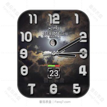 爱马仕Herme夜晚月光云朵表盘.clock