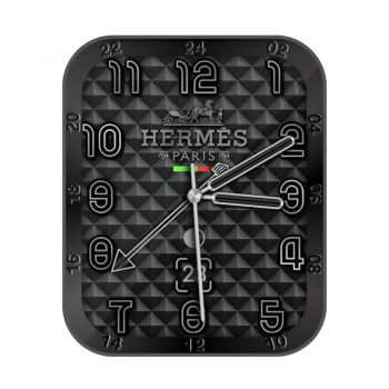 爱马仕Herme黑色方格表盘.clock