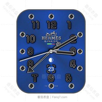 爱马仕Hermes蓝色简约表盘.clock