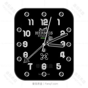 爱马仕Hermes黑色简约表盘.clock