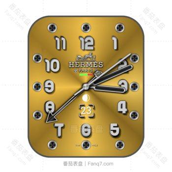 爱马仕Hermes黄色简约表盘.clock