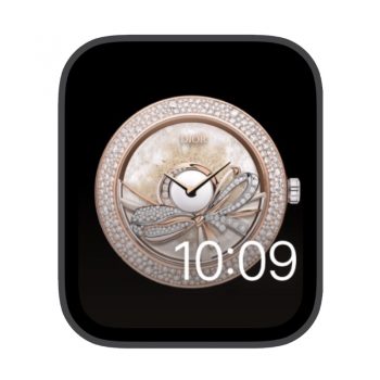 迪奥蝴蝶结满天星镶钻玫瑰金银苹果iwatch壁纸表盘.watchface