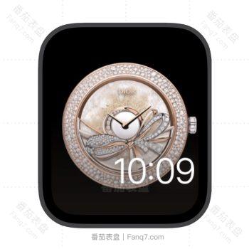 迪奥蝴蝶结满天星镶钻玫瑰金银苹果iwatch壁纸表盘.watchface