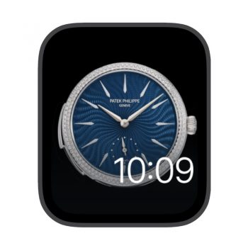 百达翡丽PATEK PHILIPPE镶钻蓝苹果iwatch壁纸表盘.watchface