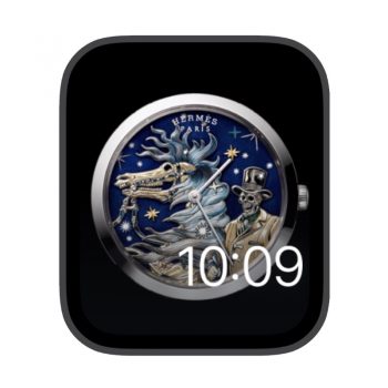 hermes爱马仕骷髅马与骑士苹果iwatch壁纸表盘.watchface