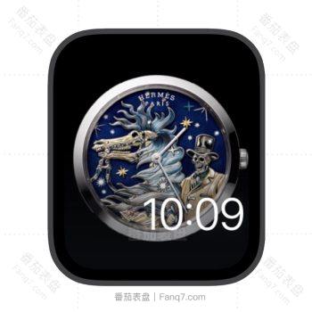 hermes爱马仕骷髅马与骑士苹果iwatch壁纸表盘.watchface