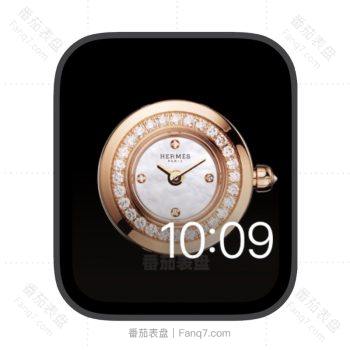 Hermes爱马仕奢金镶玉石苹果iwatch壁纸表盘.watchface