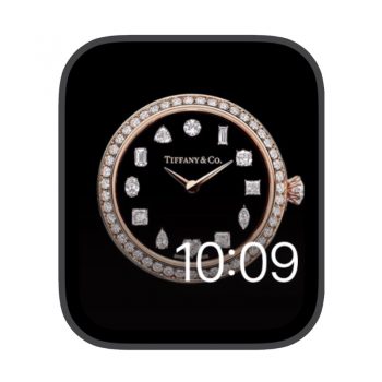 Tiffany&Co.蒂芙尼玫瑰金镶钻苹果iwatch壁纸表盘.watchface
