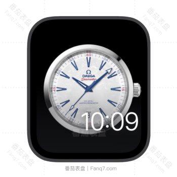 欧米茄omega蓝白简约苹果iwatch壁纸表盘.watchface