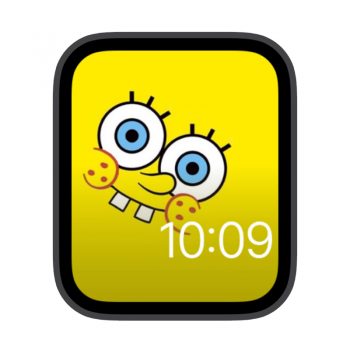 海绵宝宝贴脸苹果iwatch壁纸表盘.watchface