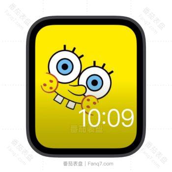 海绵宝宝贴脸苹果iwatch壁纸表盘.watchface
