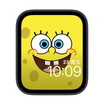 海绵宝宝开心表情苹果iwatch壁纸表盘.watchface
