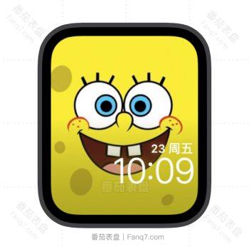海绵宝宝开心表情苹果iwatch壁纸表盘.watchface