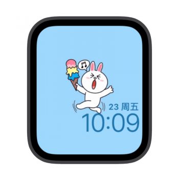 line friend小兔子可妮兔苹果iwatch壁纸表盘.watchface