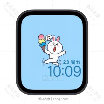 line friend小兔子可妮兔苹果iwatch壁纸表盘.watchface