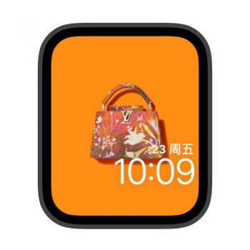 LV路易斯威登宝宝橘色苹果iwatch壁纸表盘.watchface