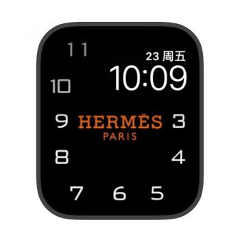 大数字时间hermes爱马仕苹果iwatch壁纸表盘.watchface