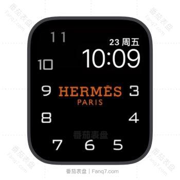 大数字时间hermes爱马仕苹果iwatch壁纸表盘.watchface