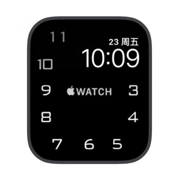 大数字时间苹果手表logo爱马仕苹果iwatch壁纸表盘.watchface