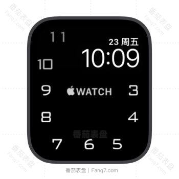 大数字时间苹果手表logo爱马仕苹果iwatch壁纸表盘.watchface