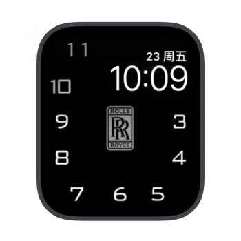 大数字时间劳斯莱斯苹果iwatch壁纸表盘.watchface
