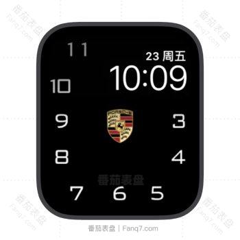 大数字时间保时捷跑车苹果iwatch壁纸表盘.watchface