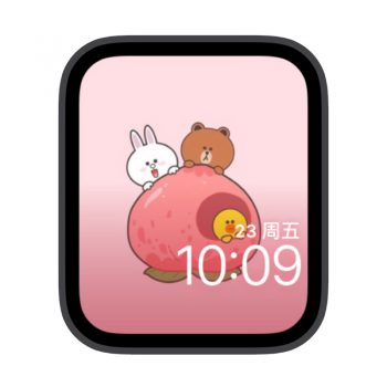 莎莉鸡躲在桃子里苹果iwatch壁纸表盘.watchface