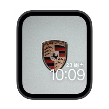 保时捷白底logo苹果iwatch壁纸表盘.watchface