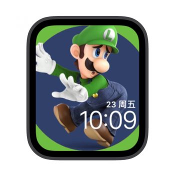 超级玛丽绿色卡通可爱苹果iwatch壁纸表盘.watchface