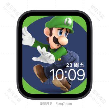 超级玛丽绿色卡通可爱苹果iwatch壁纸表盘.watchface
