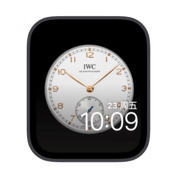 iwc万国简约白色苹果iwatch壁纸表盘.watchface