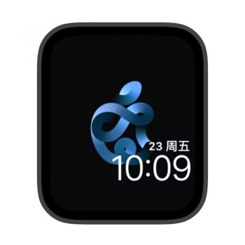 apple苹果蓝色logo苹果iwatch壁纸表盘.watchface