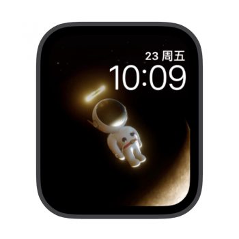 卡通太空人宇宙光环苹果iwatch壁纸表盘.watchface