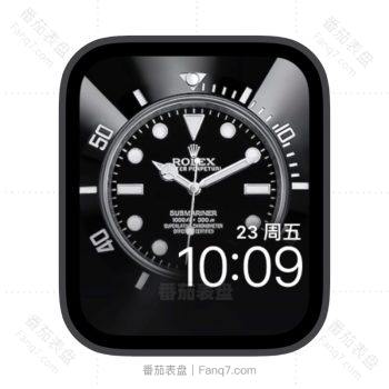 ROLEX劳力士黑色海神使苹果iwatch壁纸表盘.watchface