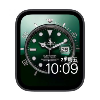rolex劳力士绿色渐变海神使苹果iwatch壁纸表盘.watchface